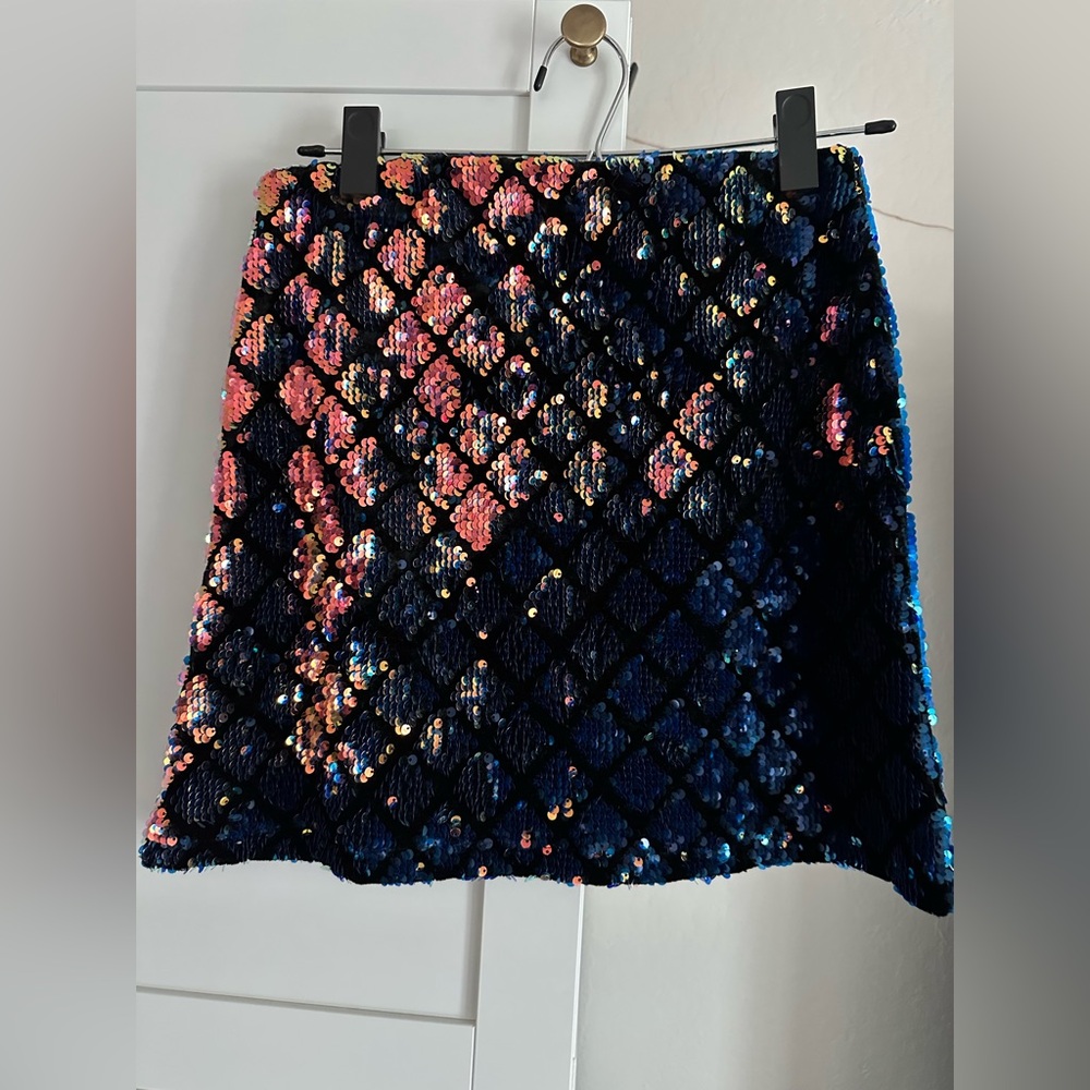 Urban Outfitters Geometric Sequin Mini Skirt